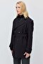 Women's Double-Breasted Short Trench Coat - 2