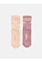 Alita City Kappa Pink Patterned 2-Pack Women's Socks with a Difference - 3