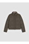 Two Mt Shop Quality Lcw Modest Brown Stand Collar Women's Puffer Coat - 6