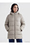 Alita City Lcw Vision Khaki Hooded Women's Puffer Coat with a Difference
