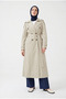 Double-Breasted Trench Coat with Belt at the Waist Olive 25Kt720