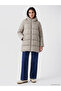 Alita City Lcw Vision Khaki Hooded Women's Puffer Coat with a Difference - 2