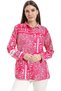 Womens Self patterned Turned Down Collar Modern
