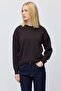 Women's Hair Braid Pattern Crew Neck Knitwear Sweater - 4
