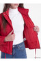 Alita City Lcw Modest Red Stand Collar Oversize Women's Puffer Coat - 4
