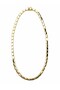 Rectangular Plate Row Design Gold Necklace