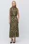 Women's Patterned Stand Collar Sleeveless Chiffon Blouse - 8