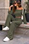 Women's Off-Shoulder Bustier Crop Blouse – Long Sleeve Ruched Detail Stretchy Stylish Casual Top