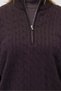 Women's Hair Braided Half Fisherman Zipper Knitwear Sweater - 6