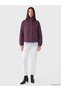 Two Mt Shop Quality Lcw Everyday Plum High Collar Polka Dot Oversize Women's Coat - 2