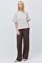 Women's Wide Leg Sweatpants with Elastic Waist - 3