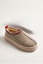 Trendy Women's Home and Outdoor Daily Use Closed-Front Boston Sabo Warm Lining Slippers Beige - 8