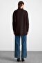 V-Neck Soft Fabric Cardigan Brown 8295 - 5