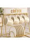 Gold Coffee Cup Hanger and Saucer Rack Stand – Metal Countertop Organizer - 2