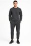 Zero Collar Winter Men's 3 Thread Sweat Suit Set (Soft Puff Fabric) Smoked Gray Brown Black Stone Color