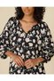 Women Black Floral Nightgown - 2