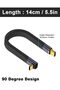 كابل USB C قصير، كابل USB C إلى USB C قصير بقوة 240 واط، كابل USB C بطول 5 بوصات وسرعة نقل 40 جيجابت في الثانية، كابل USB C بزاوية 90 درجة - 3