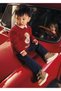 Baby Boy Red Teddy Bear Detailed Sweater