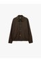 Viscose Blended Pocketed Classic Collar Long Sleeve Buttoned Shirt Jacket