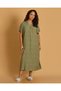 Women Olive Printed Nightgown - 4