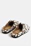 Women's Leopard Patterned Soft Plush House Slippers with Bow Detail - 5