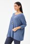 Women's Blue Italian Collared Oversize Lycra Knitwear Sweater Size 40 - 48 - 3