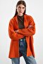 Salaş Soft Fabric Knitwear Cardigan Oranj 8299 - 4