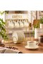 Gold Coffee Cup Hanger and Saucer Rack Stand – Metal Countertop Organizer - 3