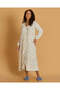 Women White And Blue Printed Nightgown - 4