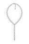 Laser Cut Plate Row Y Model Silver Necklace