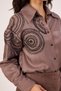 Tek tarafı nakış detaylı tencel gömlek - 5