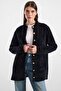 Pearl Detailed Soft Fabric Knitwear Cardigan Black 8296 - 6