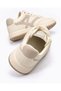 Lace-Up Women's Sneakers; Ecru - 4