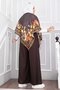 Pocketed Elastic Waist Skirt Trousers Brown - 4