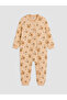 Teddy Bear Patterned Beige 2.5 Tog Crew Neck Baby Boy-Child Sleeping Bag