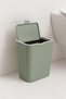 Flip 2-Piece Bathroom Set Trash Can Toilet Brush Green Color 6 Liters - 4