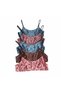 Women's Underwire-Free Unpadded Scoop Bralet 5 Colors 5-Pack Advantage Package Leopard Blue Pink Floral Geomet - 2