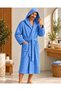 100% Cotton Hooded Bathrobe Unisex Women Men |   Soft Bathrobe with Belted Pockets.