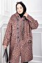 Zippered Hooded Boucle Cap Taba - 2