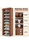 9-Tier Shoe Rack Canvas Shoe Storage Cabinet - 5