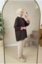 Women's Striped Ribbed Detailed Waist Tie Long Tunic - 3