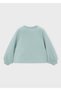 Girl's Mint Floral Detailed Sweatshirt - 4