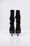 Liv - Black Suede Bellows Pointed Toe Thin Heeled Boots - 4