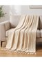 Cream Chenille Throw With Lurex