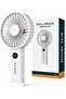 KALAMAN Handheld Fan [1-100 Speed], 3600mAh Portable Rechargeable Fan with LED Display, Powerful Motor, Summer Essentials for Travel, Beach, Vacation, Makeup, Concerts, Cruise (White)