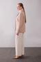 Double-Breasted Cashmere Jacket with Edge Stripes, Dark Beige - 4