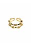 Bone Formed Stone Gold Adjustable Ring
