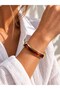 Resin Look Gold Handcuff Bracelet - 2