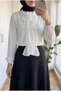 Women's Special Design Layered Ruffle Detailed Elegant Women's Blouse Shirt