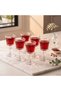 Set of 6 Crystal-Looking Coffee Side Glasses with Footed Base – 170 ml - 4